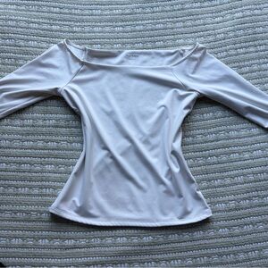 White off the shoulder Long Sleeve Top